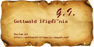 Gottwald Ifigénia névjegykártya